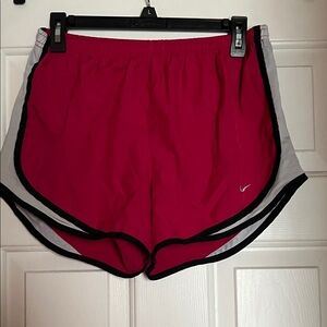 Nike Women's Pink and Gray Athletic Shorts